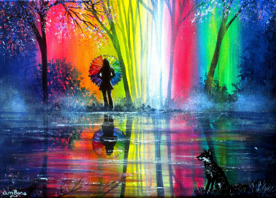 Rainbow Fox by AnnMarieBone Rainbow Fox by AnnMarieBone