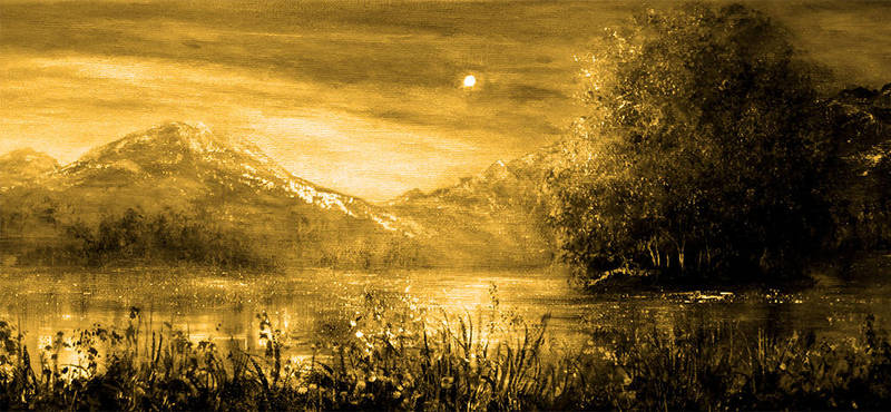 Moonlight Mountains by AnnMarieBone