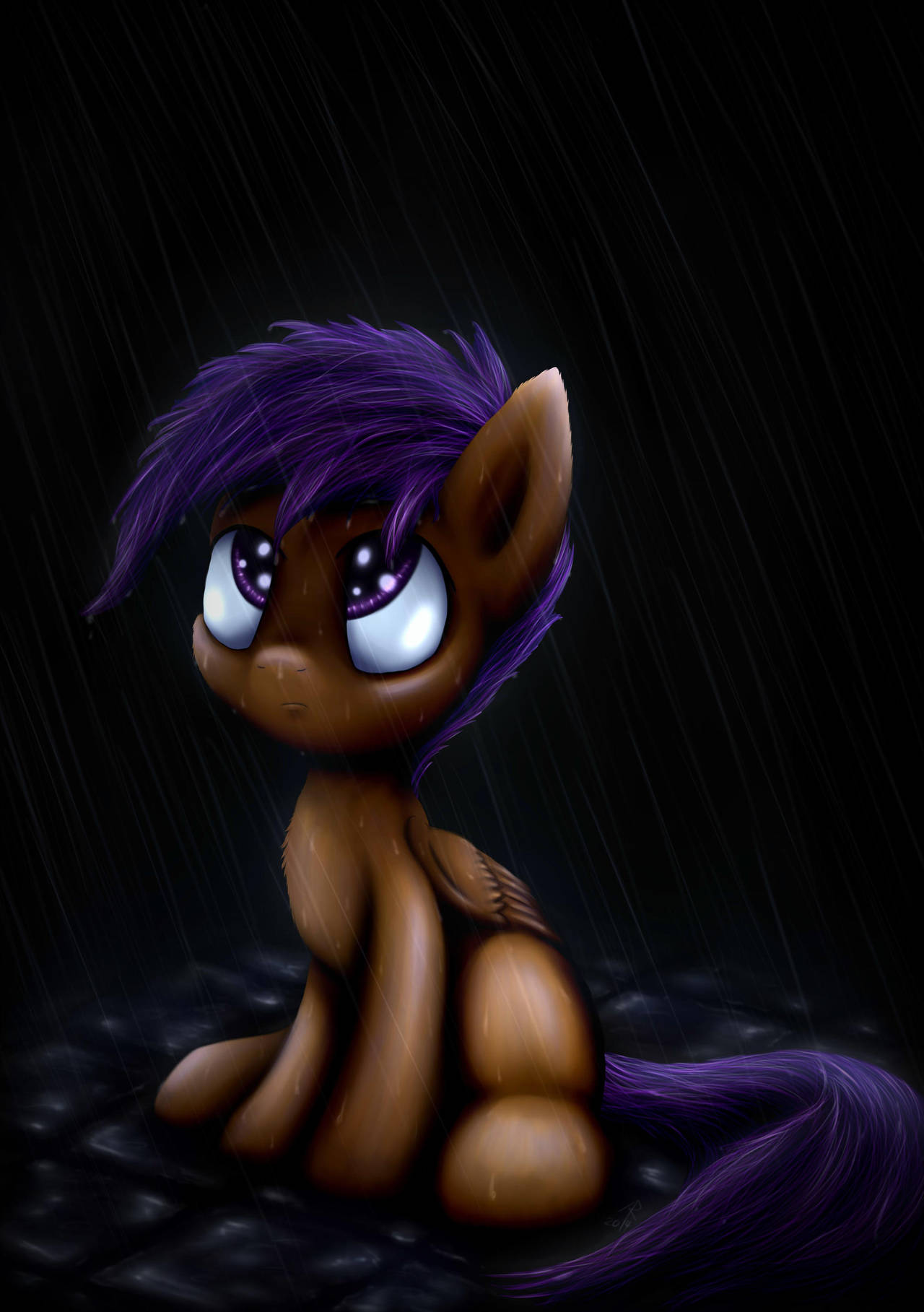 In the rain by Rameslack