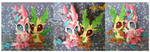 chao Silveon and Leafeon plushies by FeneksiA