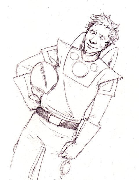 Spaceman- sketchmeme for Toji by nastenka