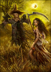 Field of the Scarecrow by dark-spider
