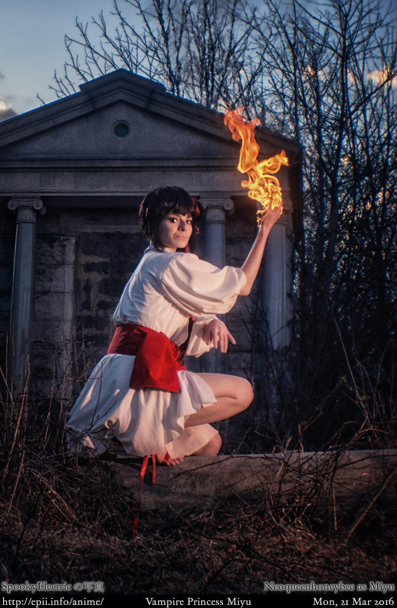 Vampire Princess Miyu Flame Attack by spooky-epiic