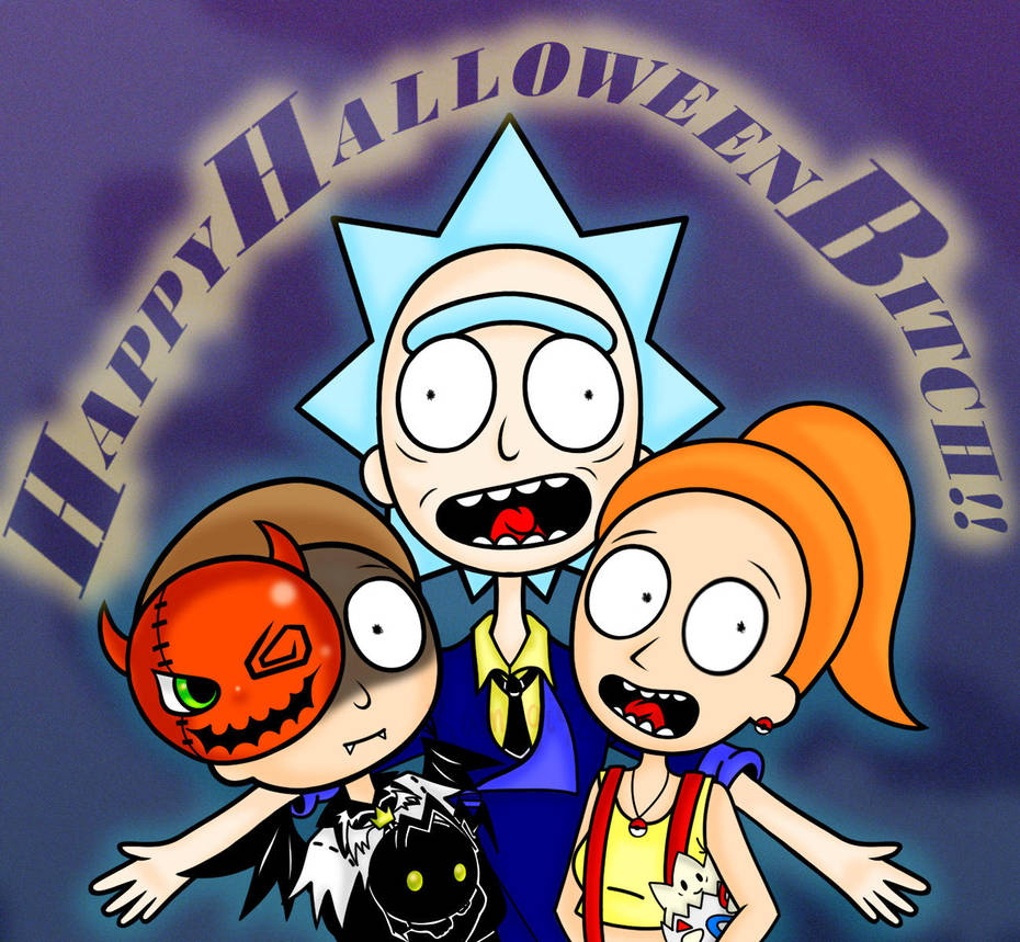 Happy Halloween Rick, Morty and Summer by kamugi92 on DeviantArt