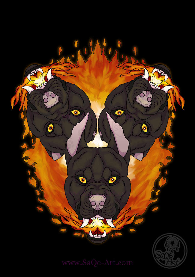 3D - Portraits: In flames by SaQe