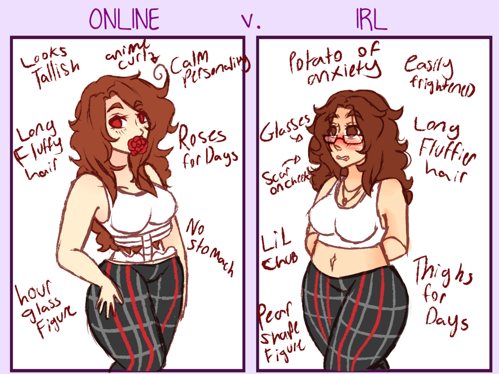 Online VS IRL :Meme: by iSketchi on DeviantArt