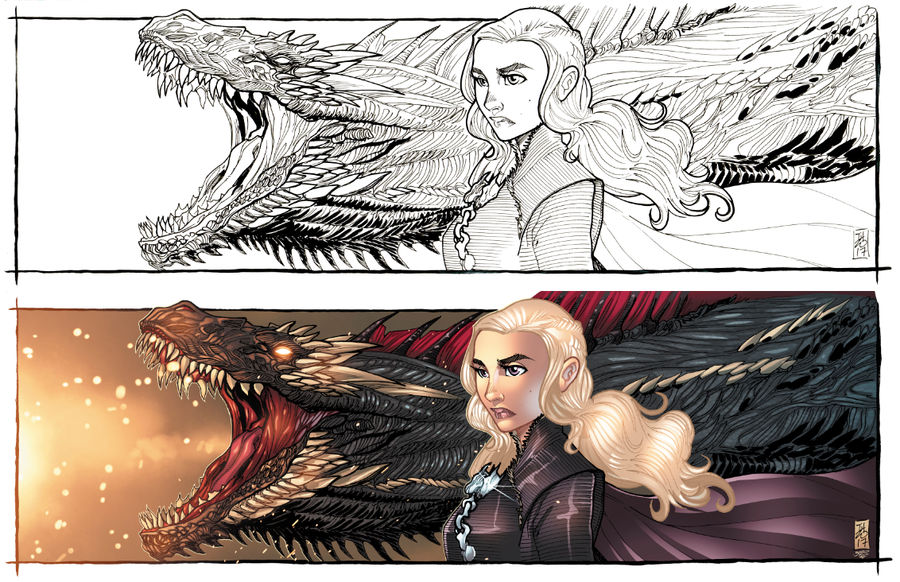 Daenerys and Drogon by Hodges-Art