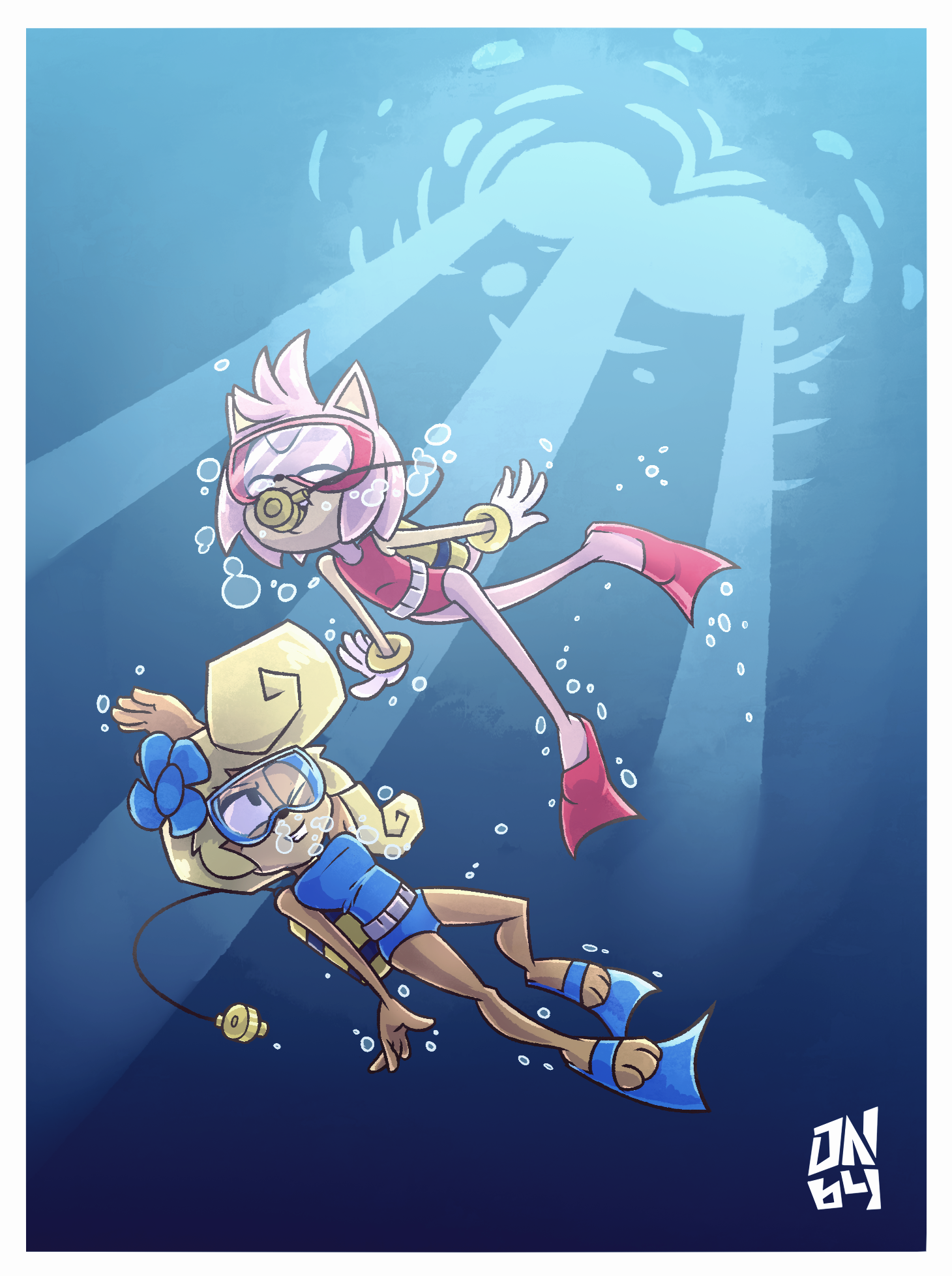 Scuba Gaming Girls by DarkNeon-64 on DeviantArt