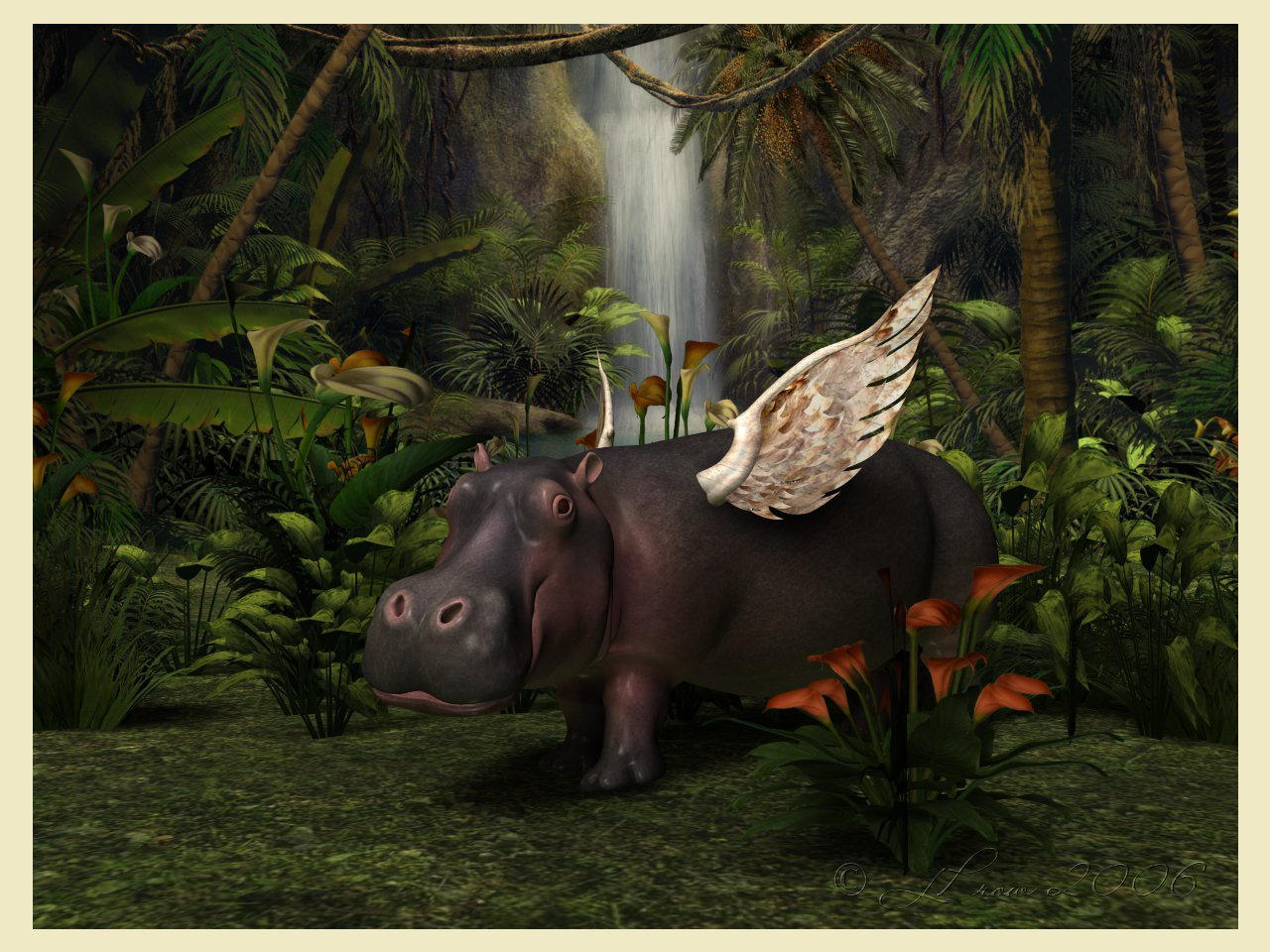 Hippo Heaven by Qutey