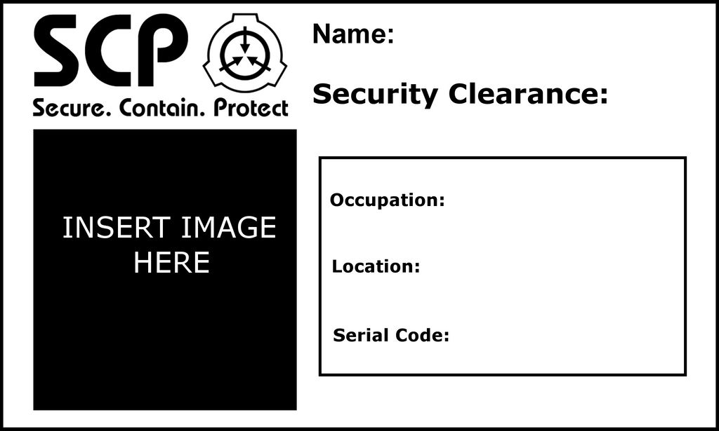 SCP Foundation ID card attempt by RobDaBaconBringer on DeviantArt