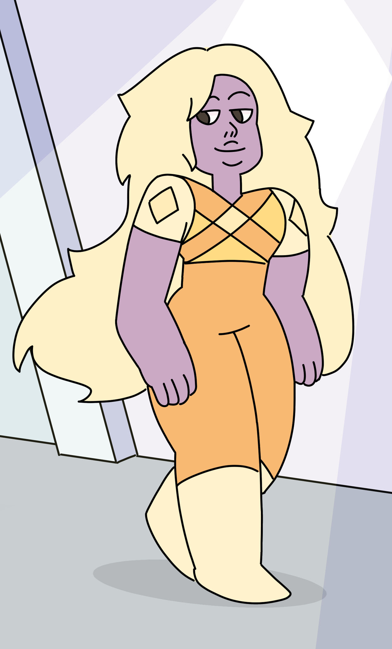 Steven Universe OC: Yellow Diamond Court Amethyst by GhostWriter434 on