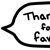 Thank You Favorite 1 Speech Bubble - Beemote by Happbee