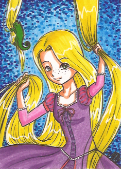 Art Card 01 - Rapunzel by VickyViolet