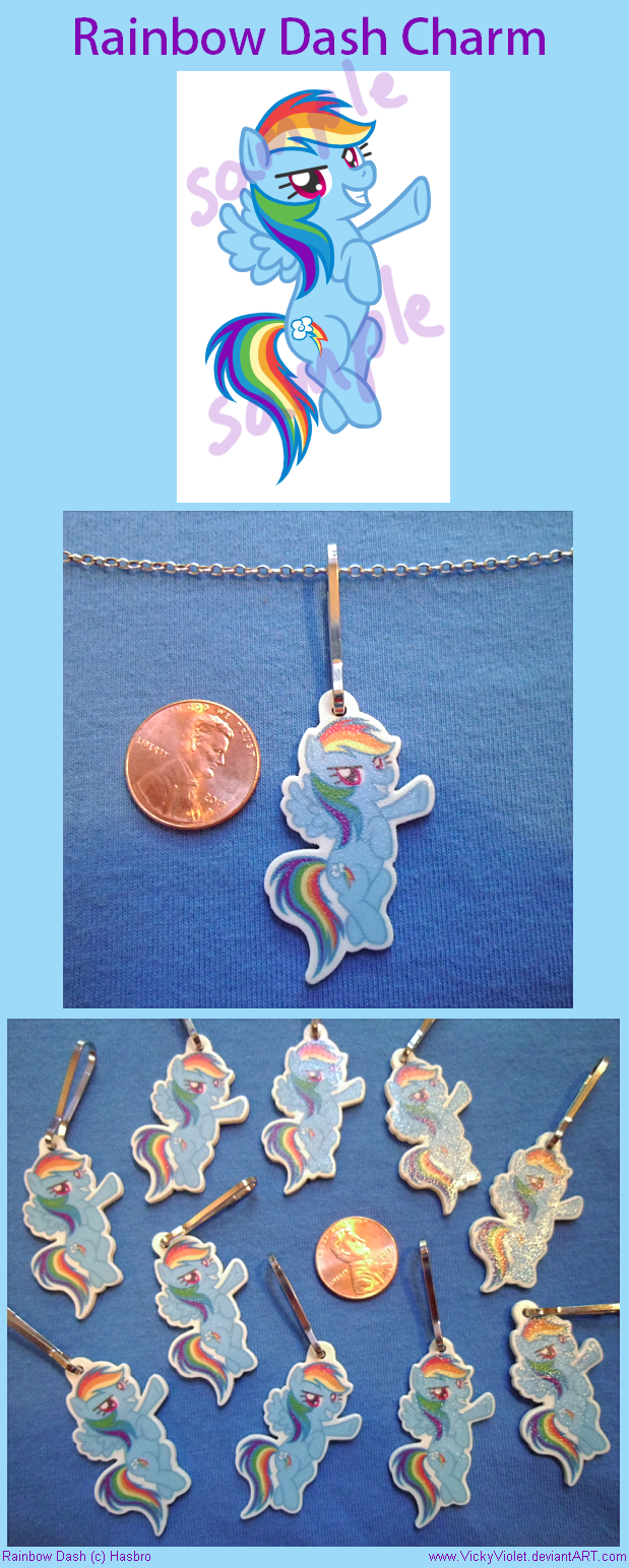 Rainbow Dash Charm by VickyViolet