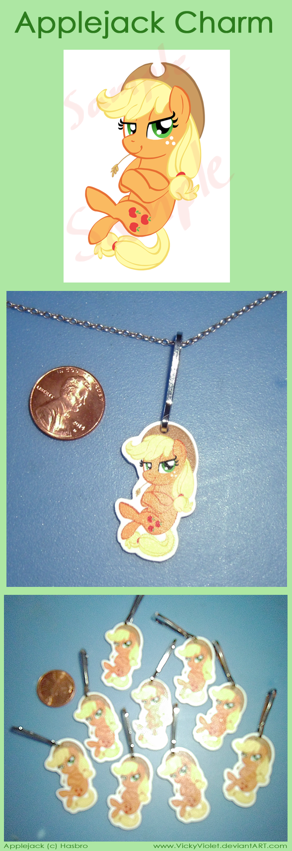 Applejack Charm by VickyViolet