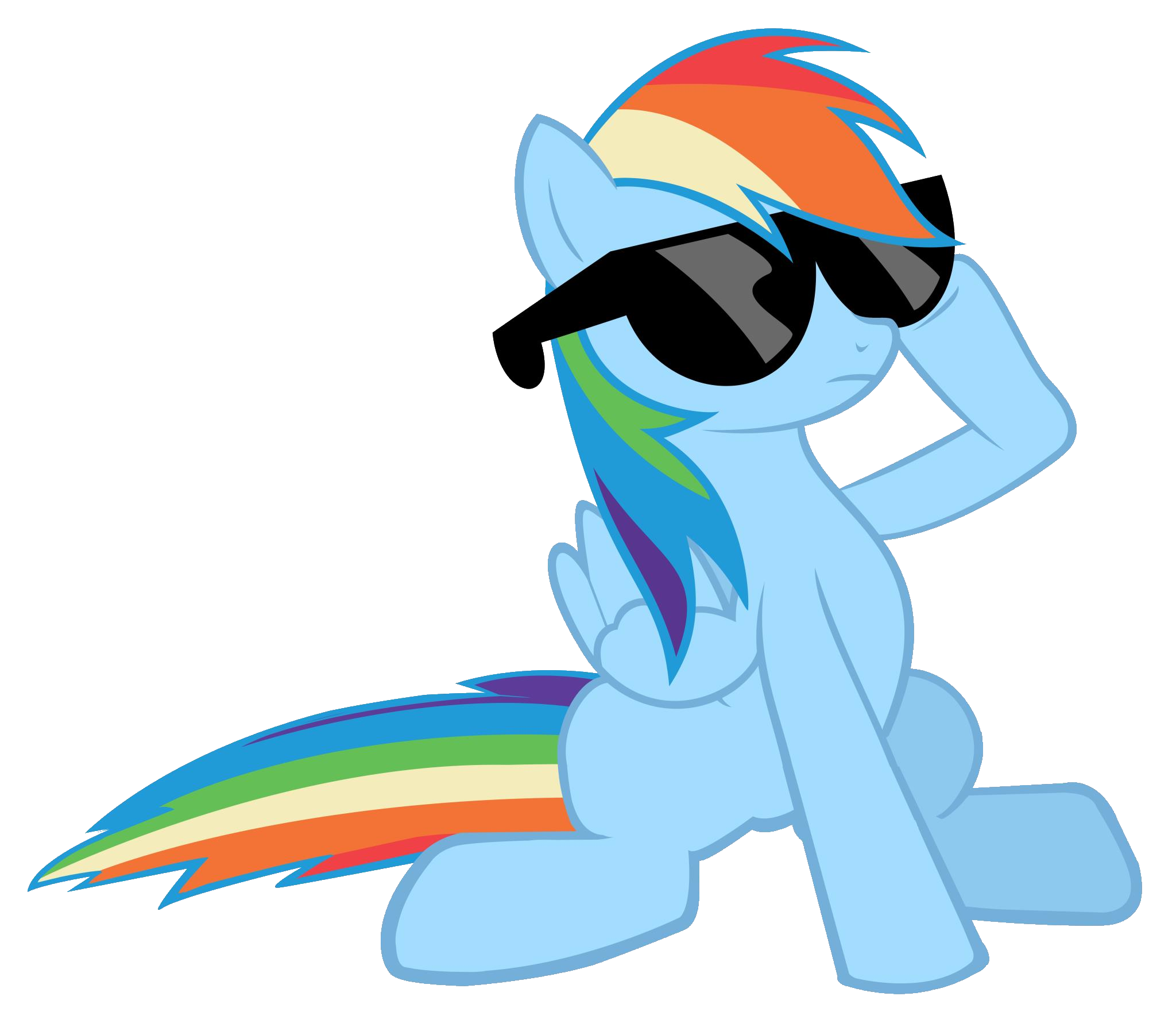 rainbow dash with sunglasses