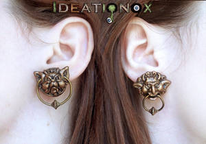 Labyrinth Door Knocker Earrings! by Ideationox Labyrinth Door Knocker Earrings! by Ideationox