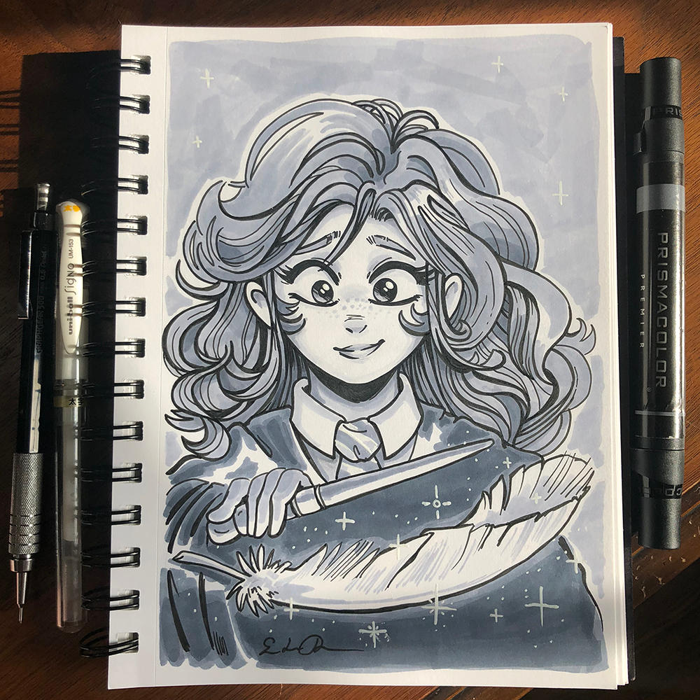 Inktober Day 10 - Flowing by TsaoShin on DeviantArt
