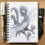 Inktober Day 5 - Chicken by TsaoShin