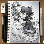 Inktober Day 18 - Bottle by TsaoShin