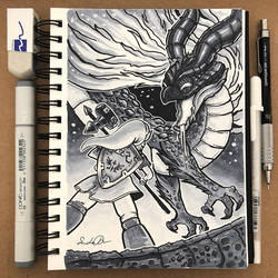 Inktober Day 19 - Scorched by TsaoShin