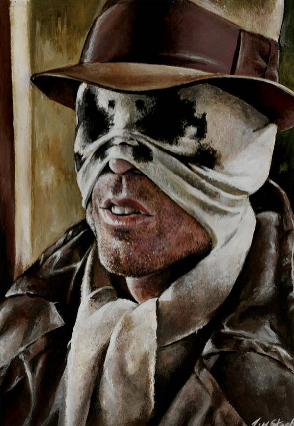 Rorschach half mask by sullen-skrewt