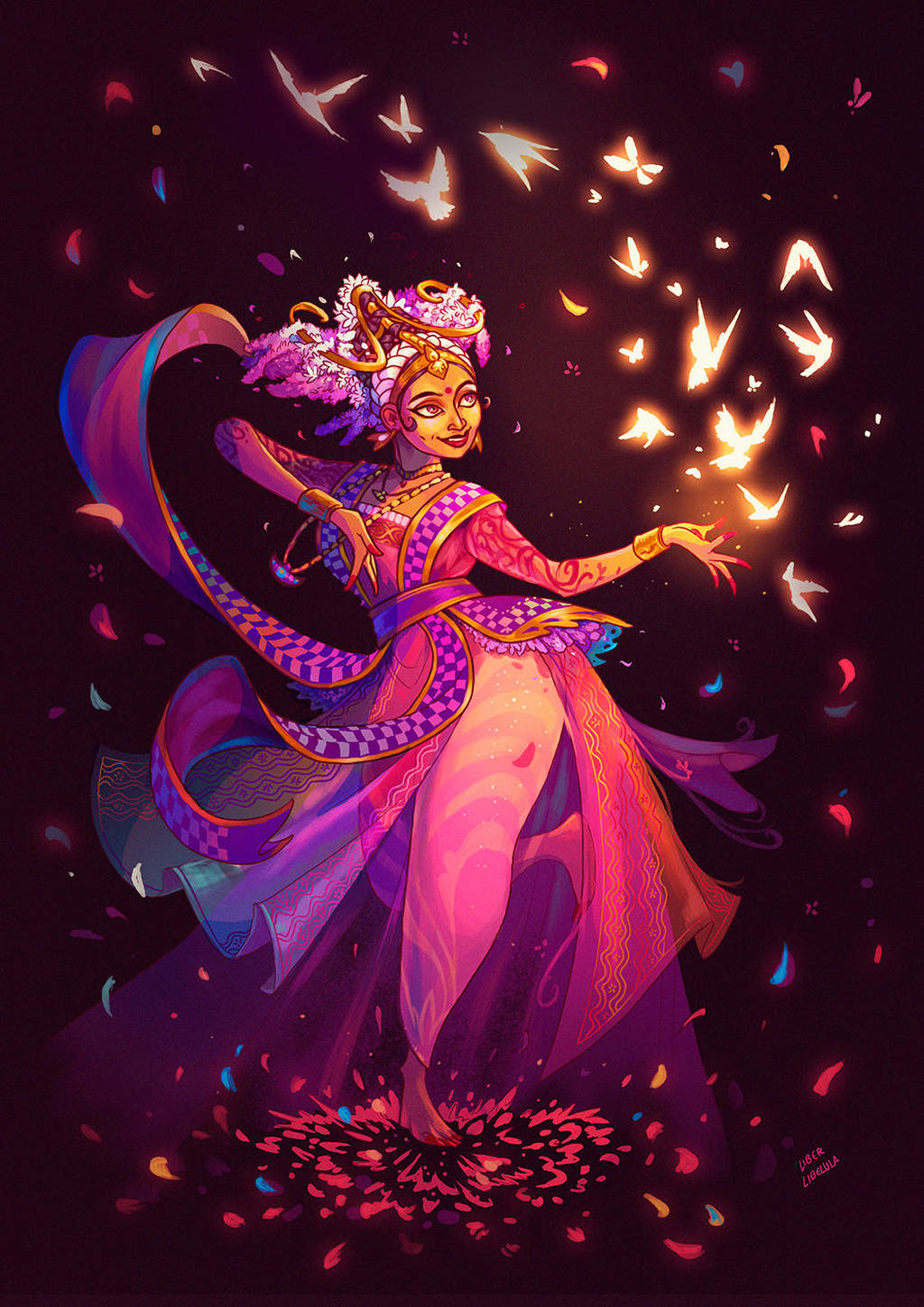 Character Design Challenge - Indian Dancer by LiberLibelula