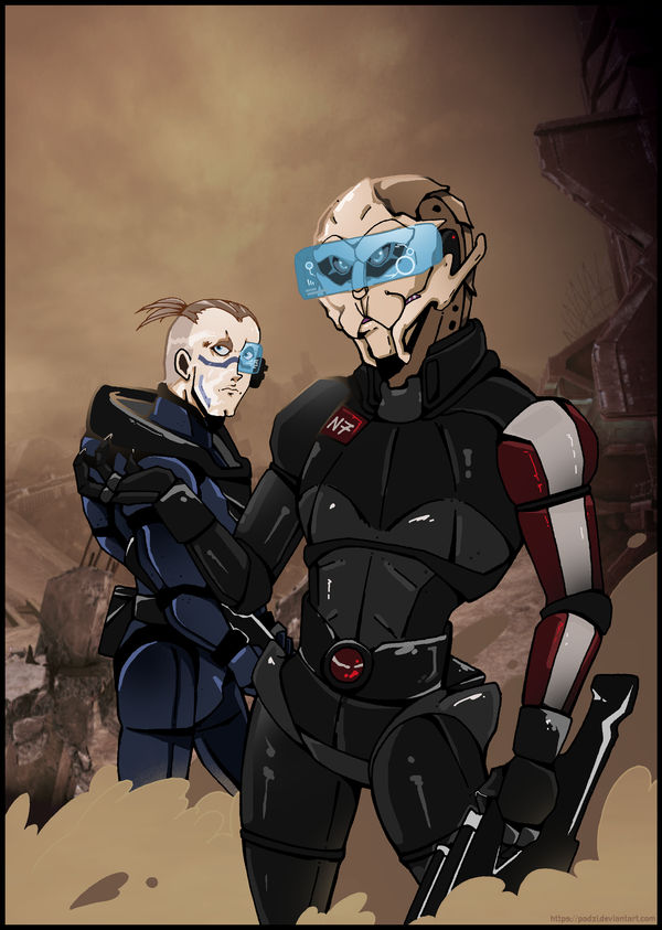 Turian Shepard ME3: Human Garrus and Turian Shepard by Padzi on DeviantArt