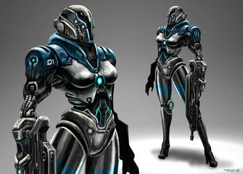 Cybernetic Police Unit by freakyfir
