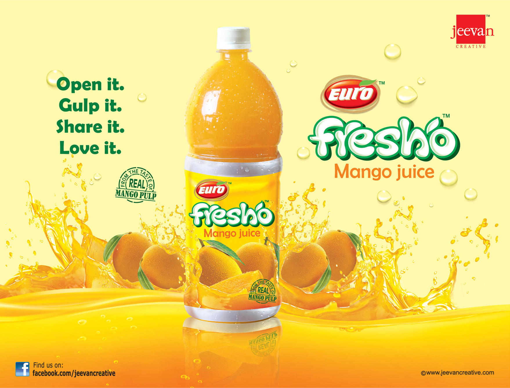 Euro Fresho Mango Juice by jeevancreative