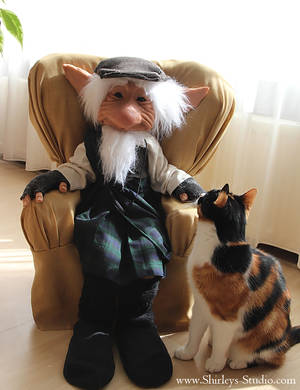 Angus with his new Chair! by ShirleysStudio Angus with his new Chair! by ShirleysStudio