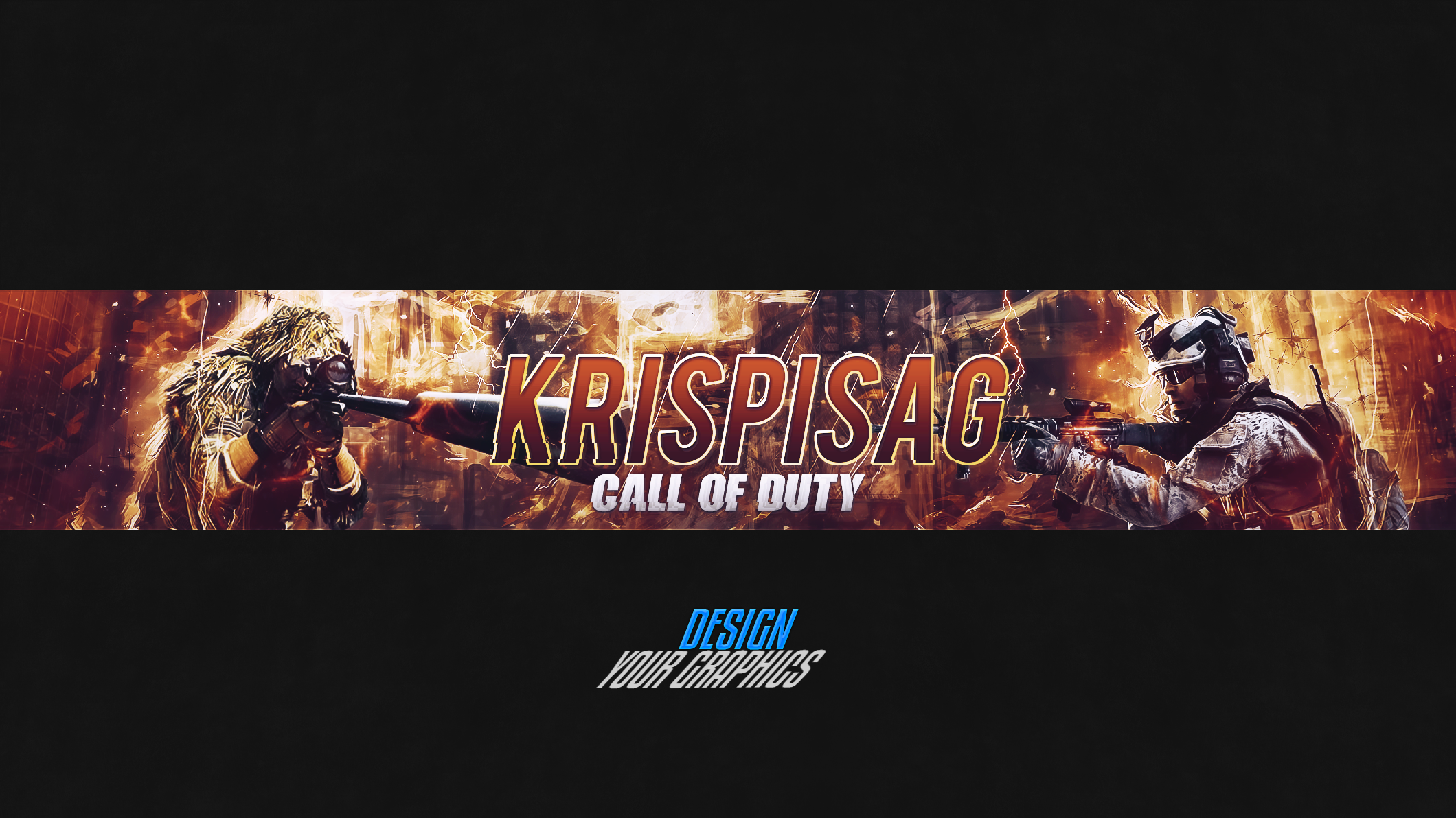 Call of Duty Youtube Banner PSD by CagBcn on DeviantArt