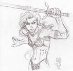 Red Sonja sketch by propsofprophecy