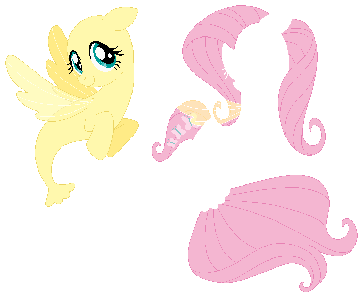 Seapony Fluttershy Base by SelenaEde on DeviantArt