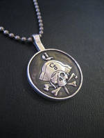 Silver Pirate pendant by flintlockprivateer