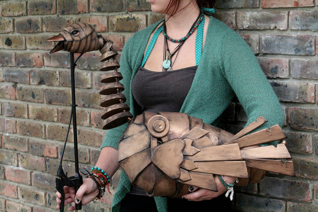 Saracen the Goose stage puppet by Bluelioness