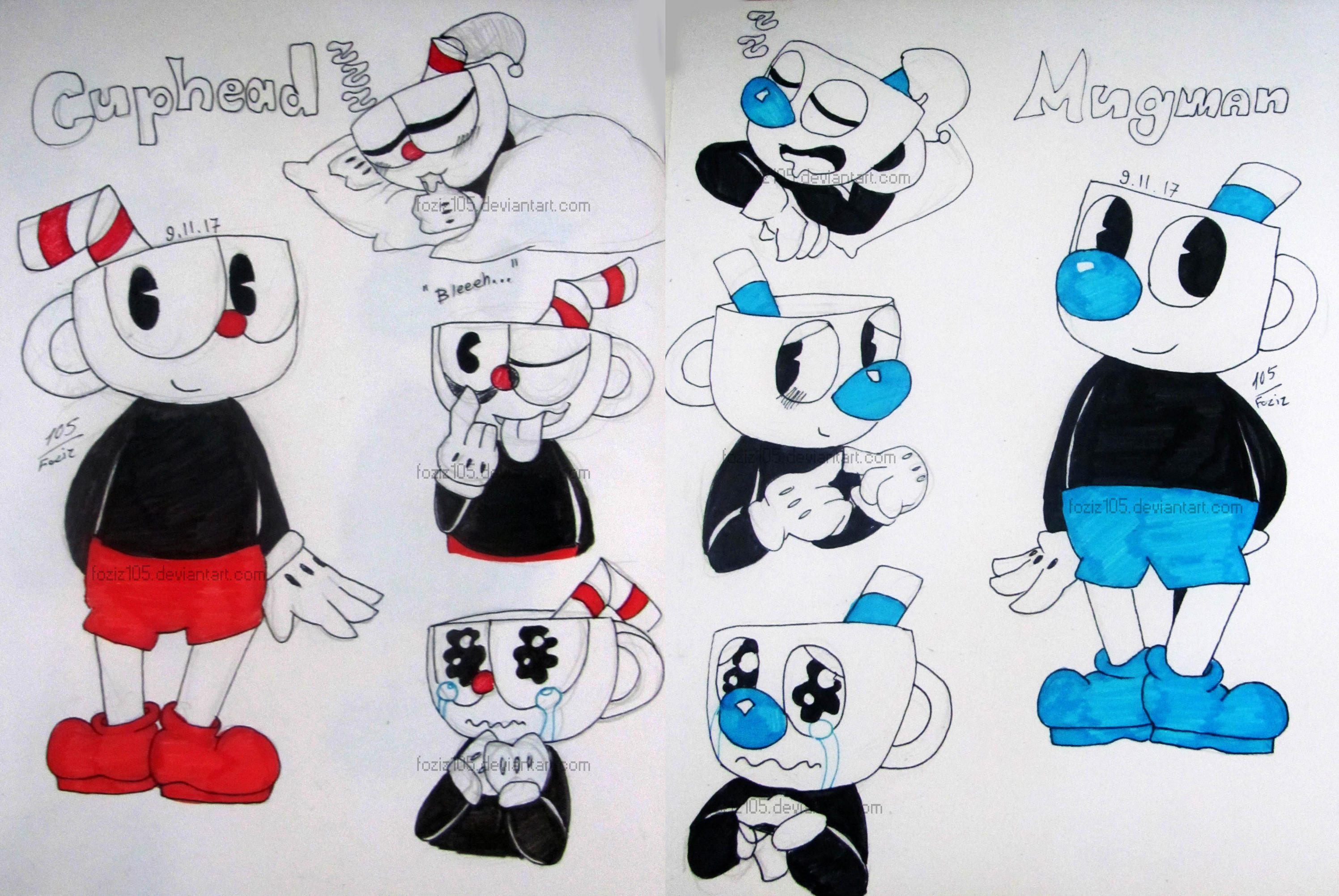 Cuphead and Mugman [Fanart] by Foziz105 on DeviantArt