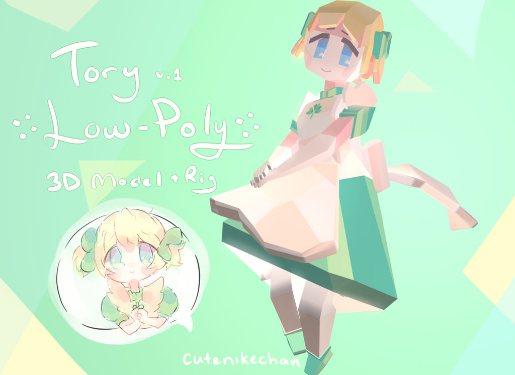 Tory Low Poly 3D Model by CuteNikeChan