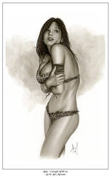 JANA - CAVEWOMAN Bw510 by AlexMirandaArt