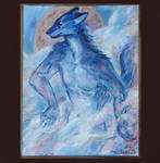 On the Spot Speed Painting - Savage blue wolf by NerezaWorks