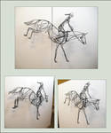 Horse Jump - 3d wire sculpture by akuinnen24