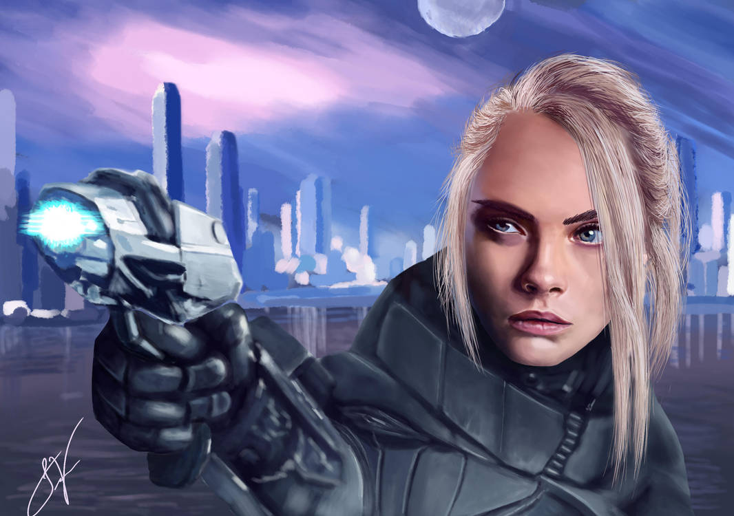 Cara Delevigne as Laureline (Valerian and etc...) by SareBearArt