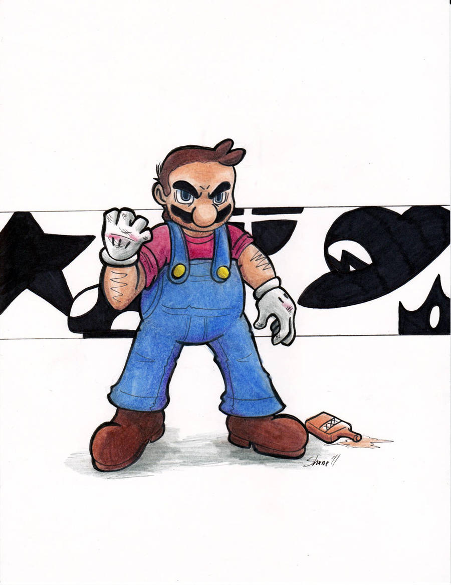 Mario -There Will be Brawl by Sea-Salt