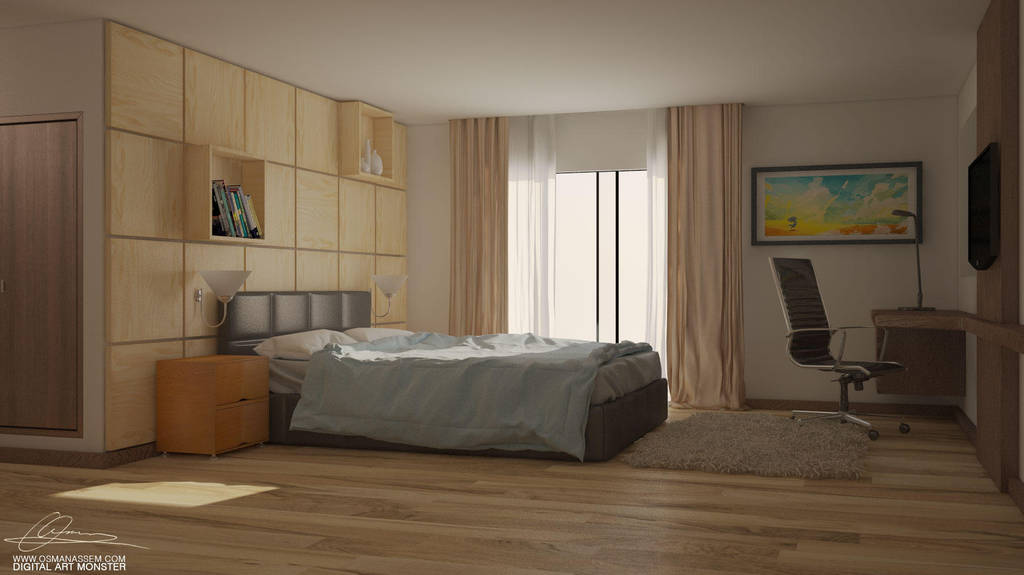 Modern Bedroom by osmanassem