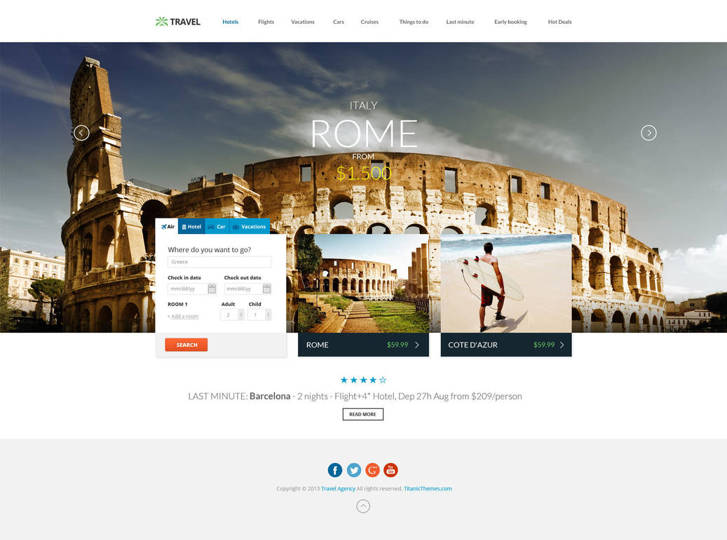 Travel Agency - Responsive HTML5 Template by DaJyDesigns