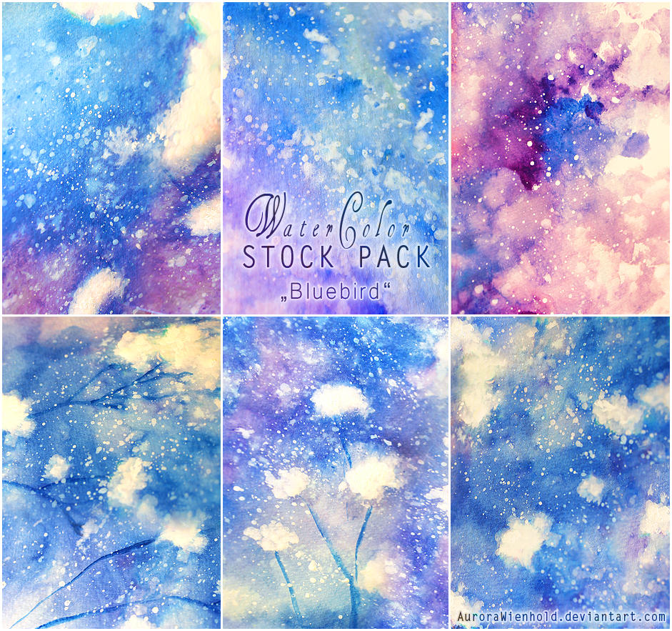 Bluebird - WATERCOLOR STOCK PACK by RoryonaRainbow