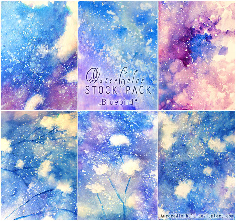Bluebird - WATERCOLOR STOCK PACK by RoryonaRainbow