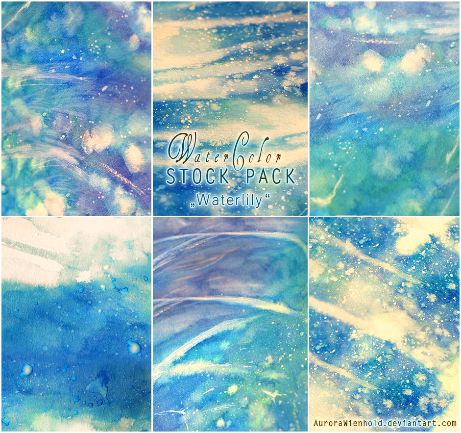 Waterlily - WATERCOLOR STOCK PACK by RoryonaRainbow