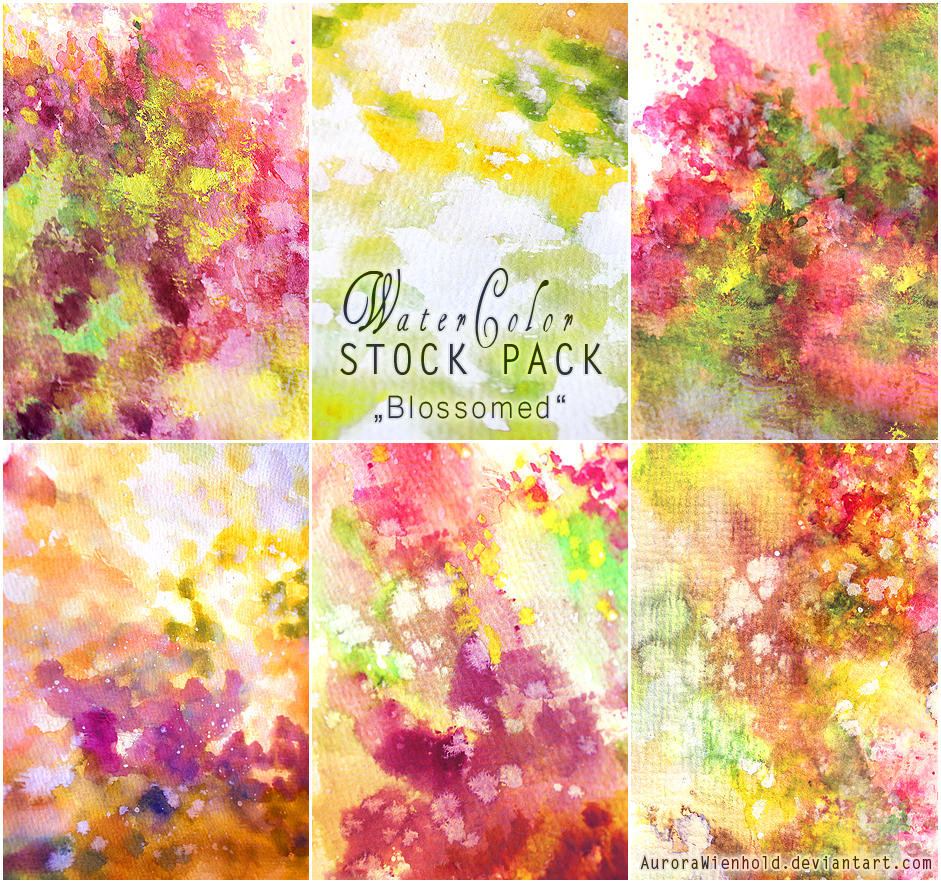 Blossomed - WATERCOLOR STOCK PACK by RoryonaRainbow