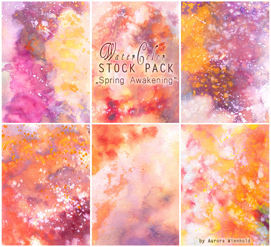 Spring Awakening - WATERCOLOR STOCK PACK by RoryonaRainbow